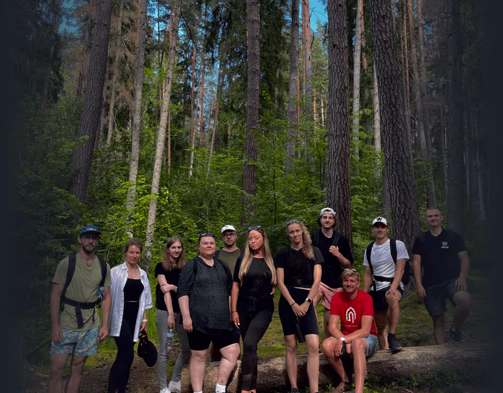 eKool team in the forest